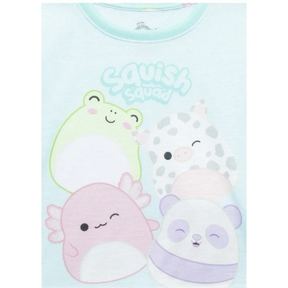 Squishmallows Girls Graphic Tee and Shorts Pajama 2pc Set Size XS (4-5)